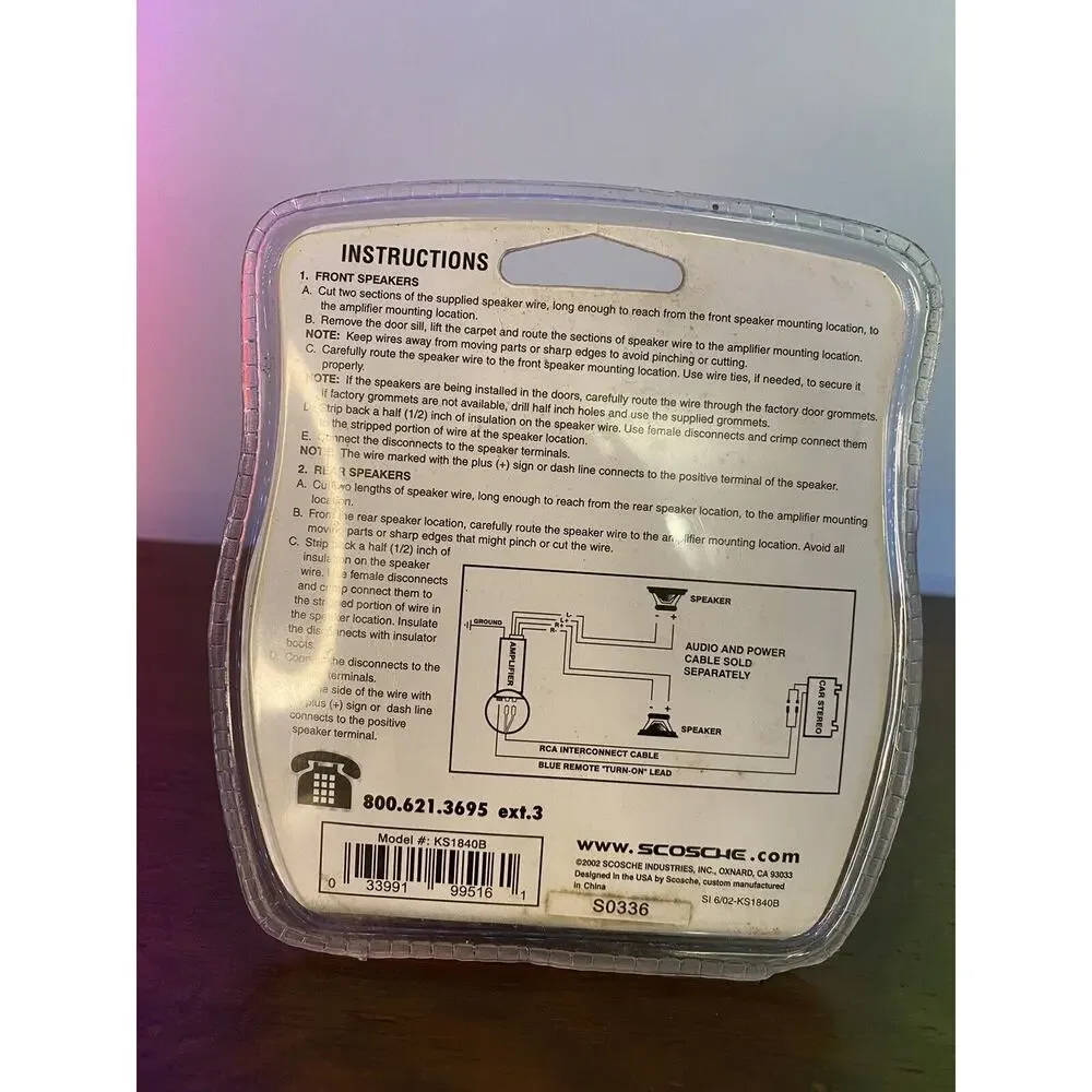 Scosche KS1840B - 18 Gauge Platinum Series Blue Speaker Wire Spool (40 ft.) NEW